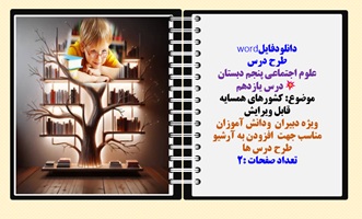 طرح درس  علوم اجتماعی پنجم دبستان درس یازدهم  موضوع: کشورهای همسایه