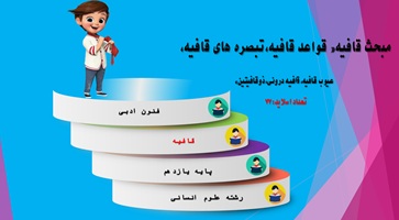 مبحث قافیه قواعد قافیه،تبصره های قافیه  عیوب قافیه قافیه درونی،ذوقافیتین درس یازدهم فنون ادبی