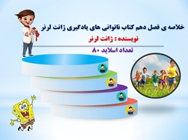 پاورپوینت خلاصه ی فصل دهم کتاب ناتوانی های یادگیری ژانت لرنر