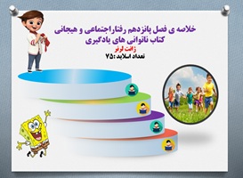 پاورپوینت خلاصه ی فصل پانزدهم رفتاراجتماعی و هیجانی کتاب ناتوانی های یادگیری  ژانت لرنر