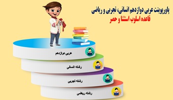 پاورپوینت عربی دوازدهم انسانی، تجربی و ریاضی  قاعده اسلوب استثنا و حصر