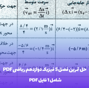 حل تمرین فصل 5 فیزیک دوازدهم ریاضی PDF (پاسخ های تشریحی)
